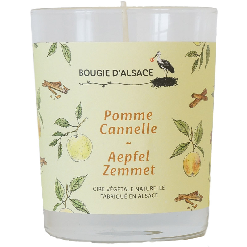Coffret Cadeau Bougies Parfumées Pomme Cannelle TRINIDa - 3 Bougies Votives En Soja 45 Heures - Parfait Automne & Halloween